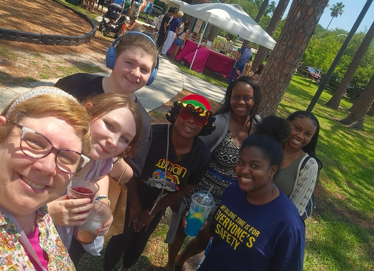 Lone Warrior Foundation families together at an outdoor community wellness outing